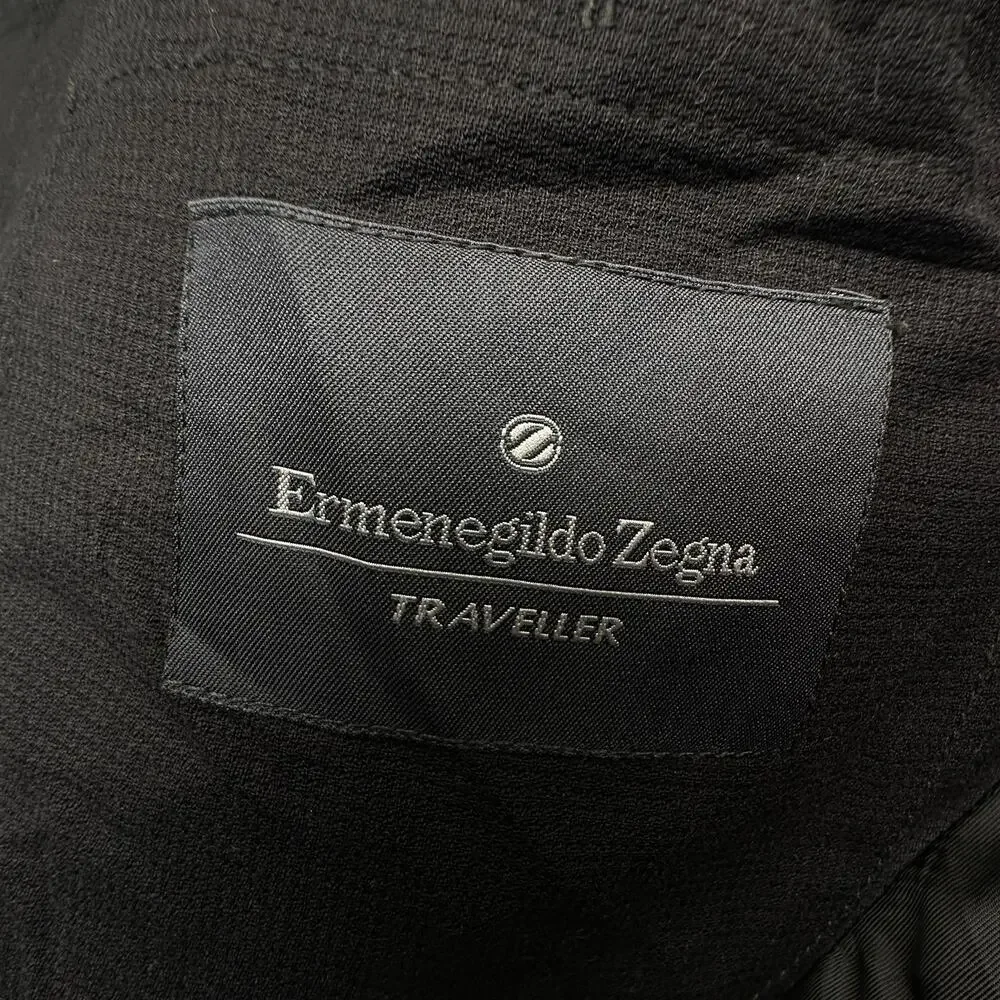 Ermenegildo Zegna Traveller Blazer Coat Mens 54R Wool Blend Nylon Elastane